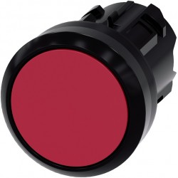 Pushbutton, 22 mm, round, plastic, red
