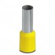 Insulated cable end sleeve 25mm² 16mm yellow, 50pc