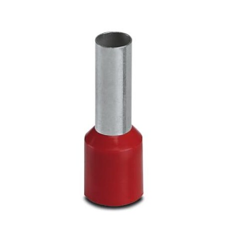 Insulated cable end sleeve 10mm² 12mm red, 100pcs.