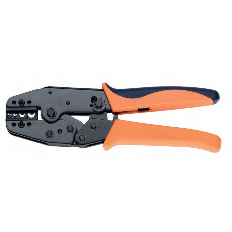 Crimping tool for uninsulated cable lugs and connectors, 0,5-10mm², with ratchet