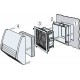 FF 018 Filtrų ventiliatorius 55 m3/h, 230VAC, 125x125mm