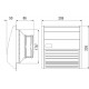 FF 018 Filtrų ventiliatorius 102 m3/h, 230VAC, 176x176mm