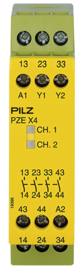 PZE X4 24VDC 4n/o Kontaktų išplėtimo modulis - Automatikai.lt