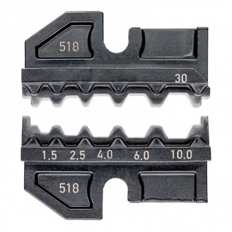 Crimping die for non-insulated butt connectors