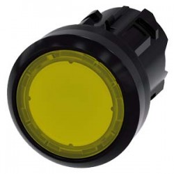 Illuminated pushbutton 22mm yellow
