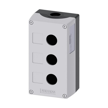 Enclosure for command devices, 22 mm, gray, 3 control points
