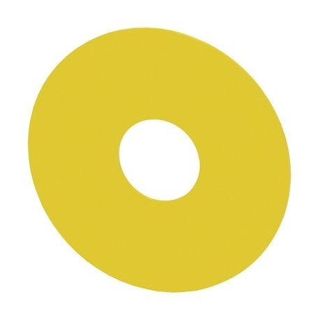 Backing plate round, for EMERGENCY STOP mushroom pushbutton, yellow