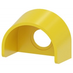 Protective collar for EMERGENCY STOP mushroom pushbutton, yellow
