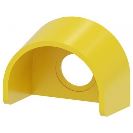 Protective collar for EMERGENCY STOP mushroom pushbutton, yellow
