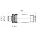 Male connector, M12-A, 4-pin, screw terminal connection, straight
