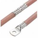 Non-insulated tubular cable lugs for fine stranded cables